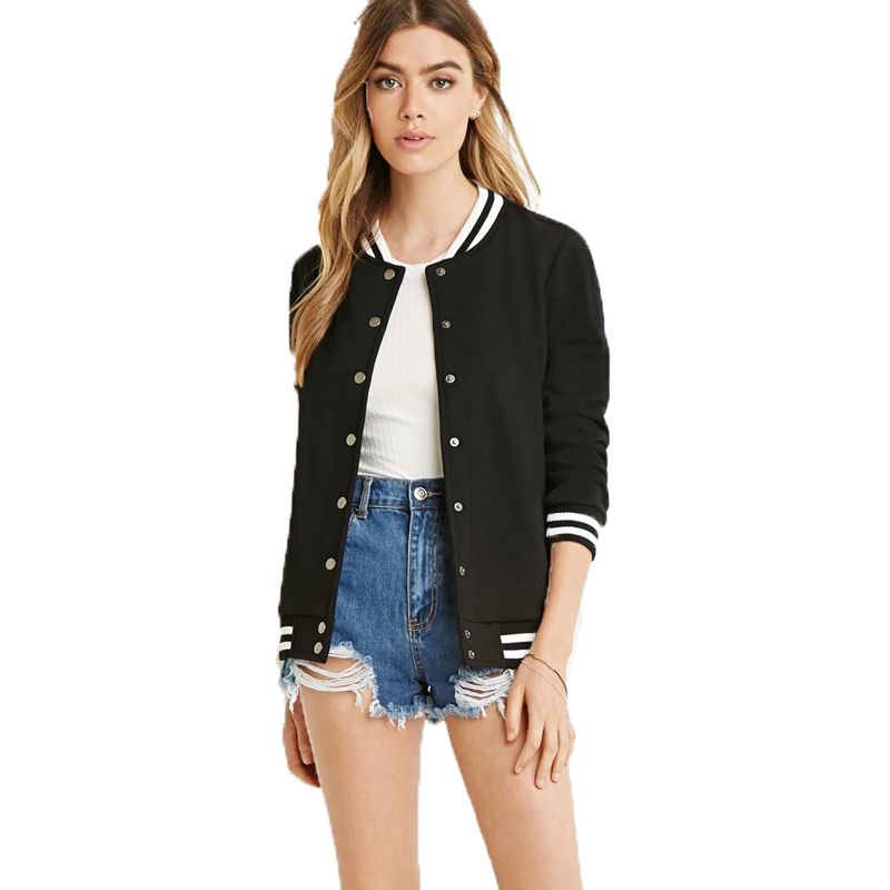 Mujer Manga Larga Béisbol Camisa Cremallera Chaqueta Béisbol Mujer Manga Larga Béisbol Camisa Cremallera Chaqueta Béisbol