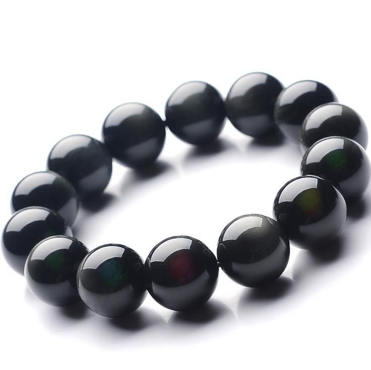 100% natural white jade 20mm round bead elastic bracelet 