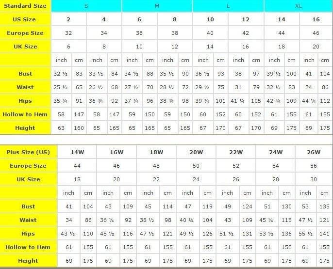 Davids Bridal Bridesmaid Size Chart