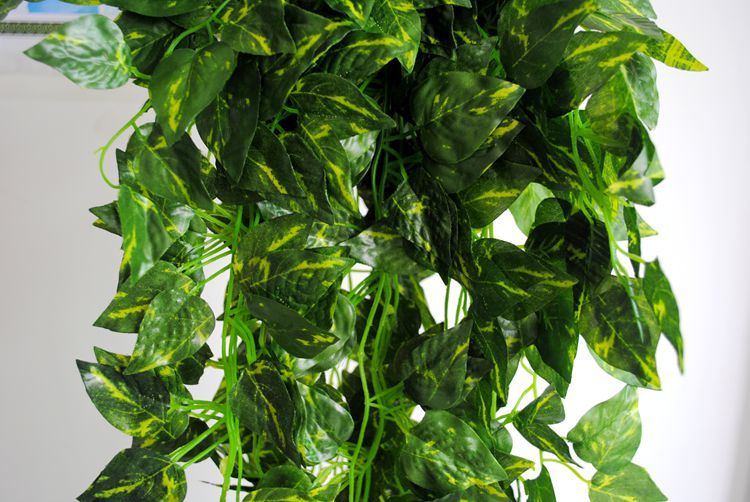 Décoration d'intérieur artificielle de plante de guirlande de feuille verte  de fausse feuille de guirlande de 90cm (longueur de 35 pouces) 3 pour  choisir