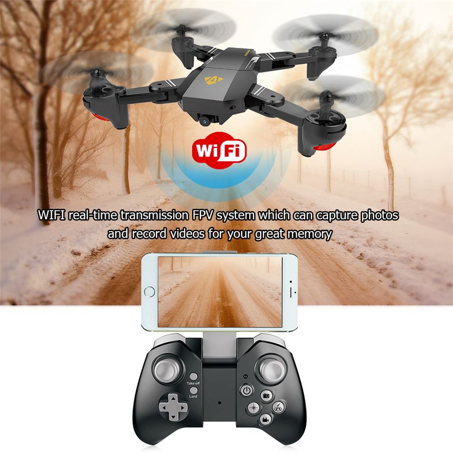 2021 Original Visuo XS809W RC Dron Mini Foldable Selfie Drone With Wifi