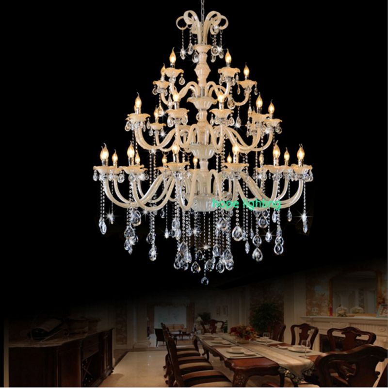 Large Antique Chandelier Contemporary Hotel Vila Lobby Crystal