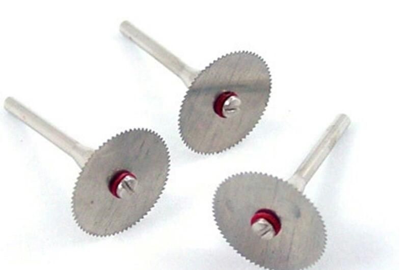 5 pièces 32 mm Rondelle en acier inoxydable Disque de coupe en métal avec 1 Mandrin pour outils rotatifs Dremel 