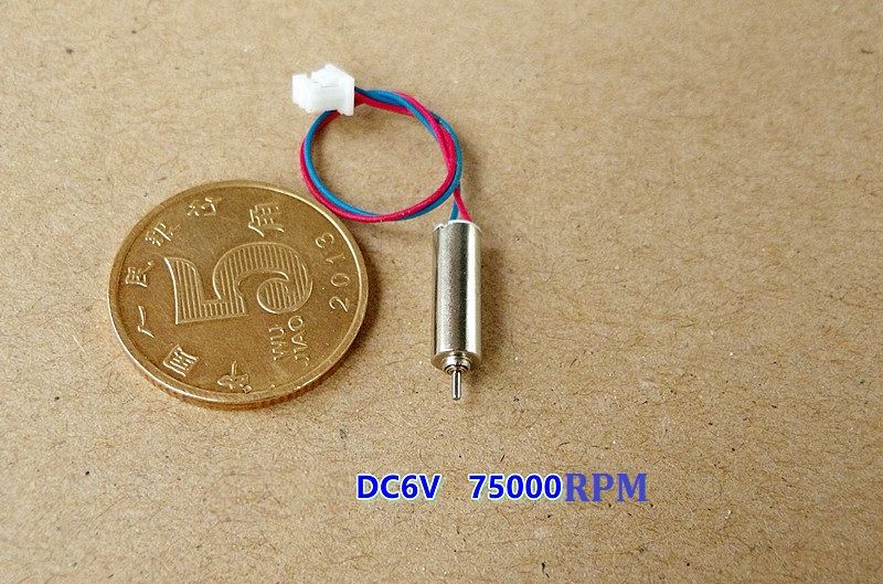 DC 4.2V 6V 75000RPM high Speed Strong Magnetic Mini Coreless 4mm*12mm DC Motor