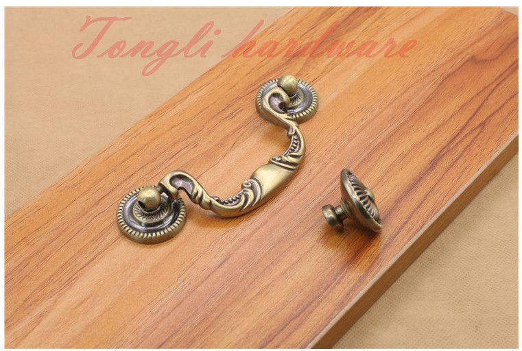 2019 Bronze Vintage Antique Copper Carving Zinc Alloy Drawer