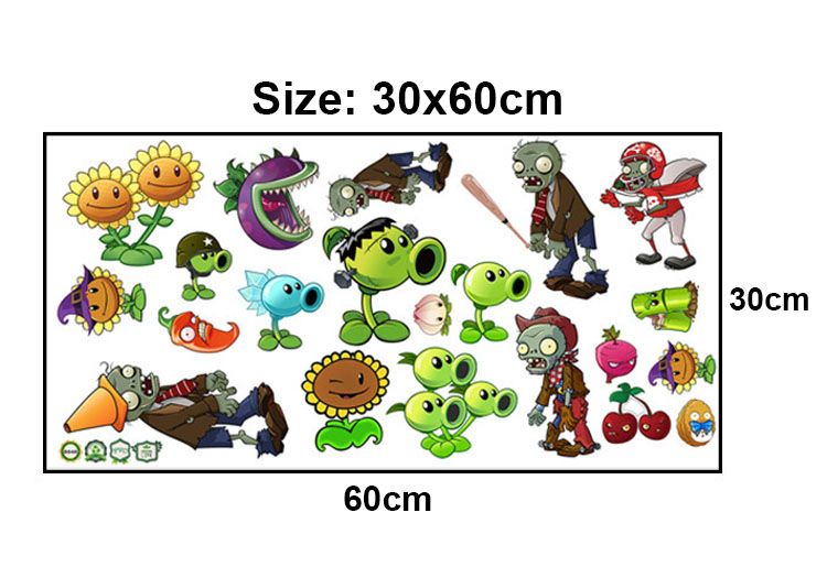 Compre Plantas De Dibujos Animados Vs Zombies Diy Etiqueta De La