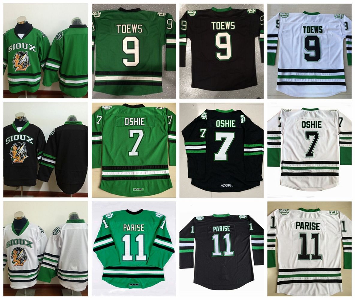 2020 Mens Vintage North Dakota Fighting Sioux College Hockey Jerseys 9 Jonathan Toews 11 Zach Parise 7 Tj Oshie University Stitched Jerseys From Redtradesport 21 87 Dhgate Com