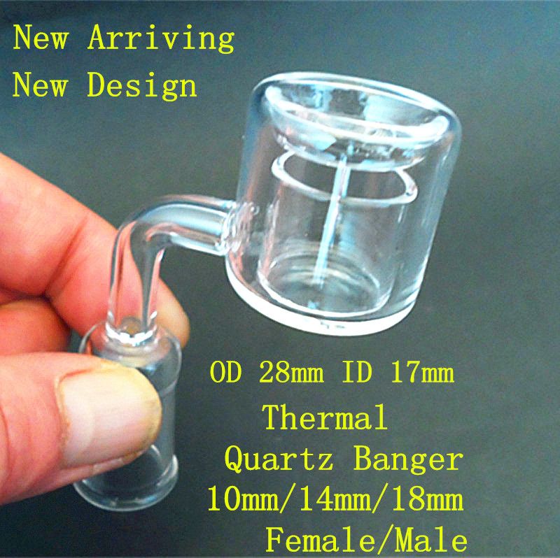 Wholesale BRAND Quartz Thermal P Banger Dab Nail Double Walls Honey