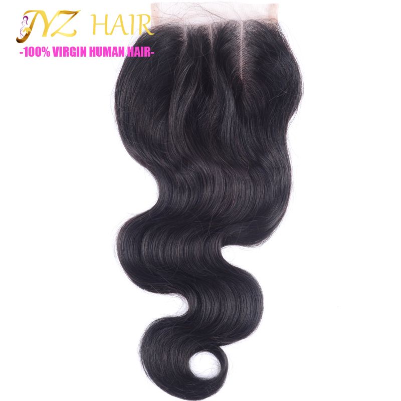 JYZ New Brazilian Virgin Hair Lace Closure Grade Top Body Wave Closure ...