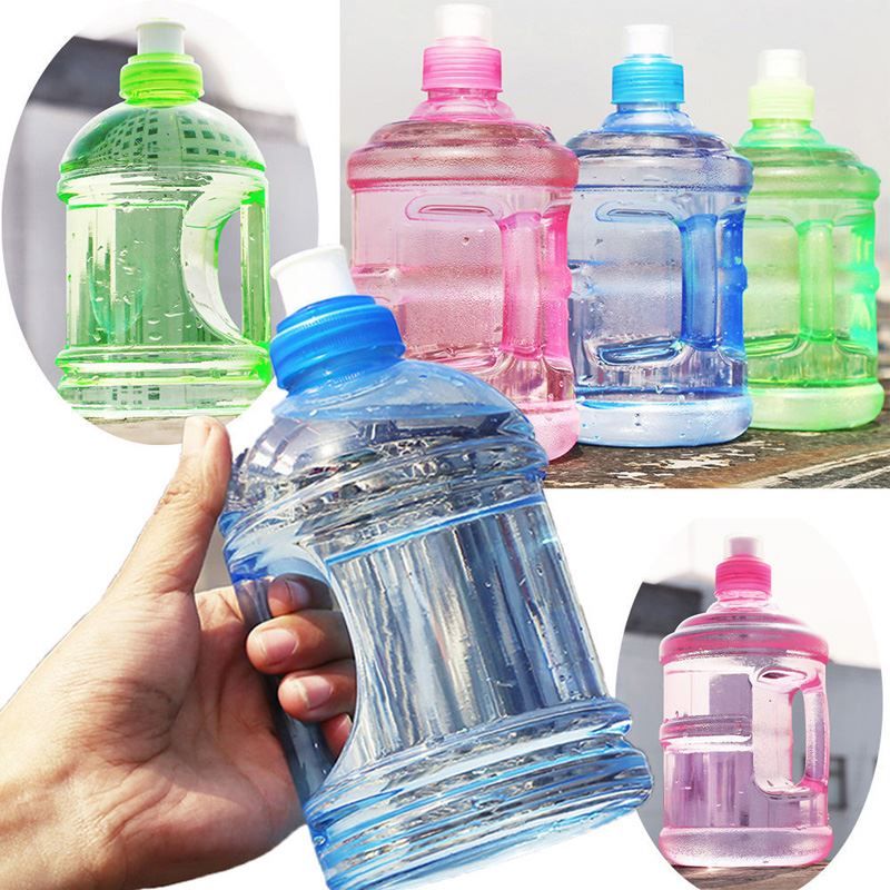 0.5L//1L Portable Big BPA Free Sport Gym Training Drink Water Bottle Cap Kettle