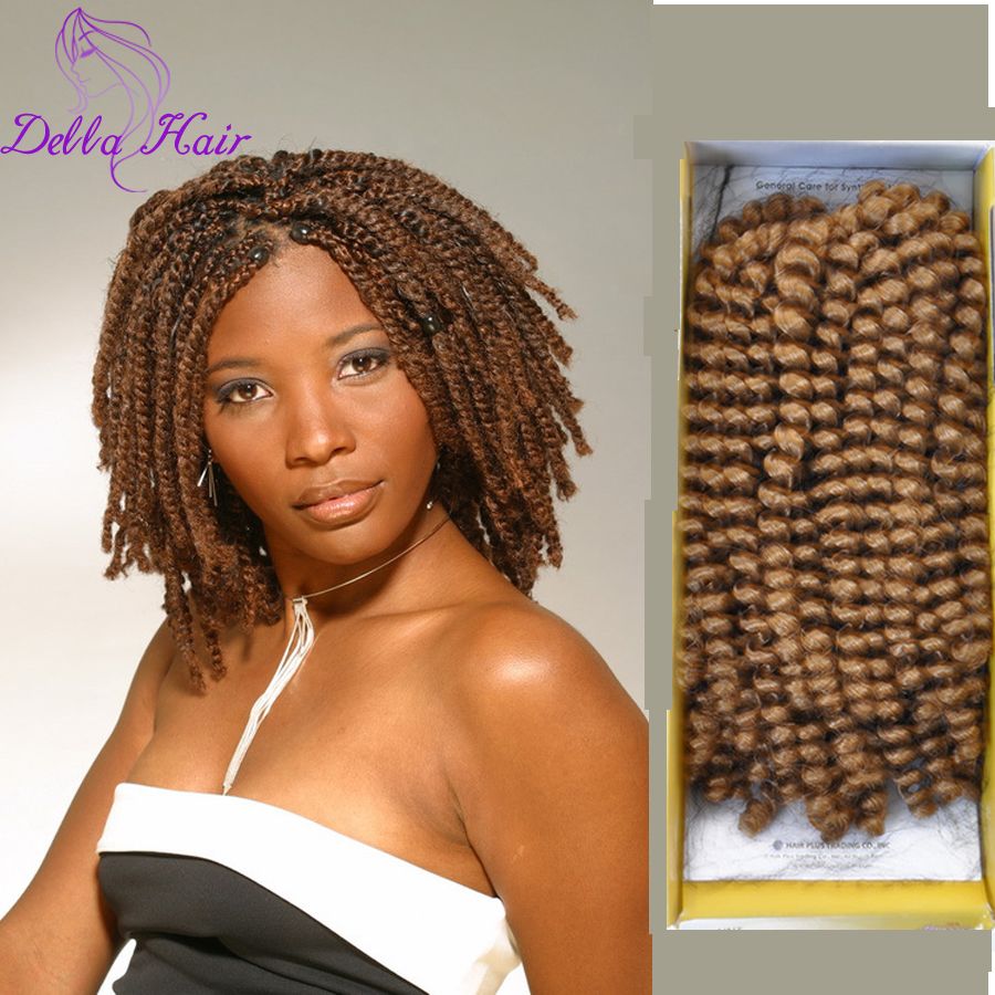 Wholesale 8 Afro Kinky Twist Hair Crochet Braids Ombre Synthetic