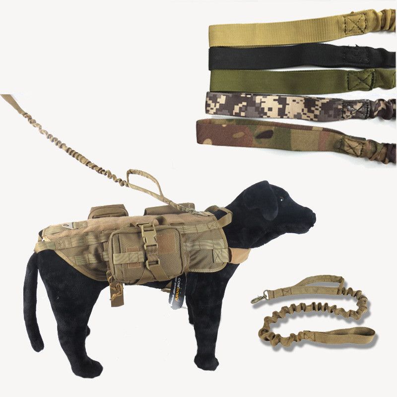 2021 Tactical Dog Leash Military Training Tactical Bungee Leash Combat