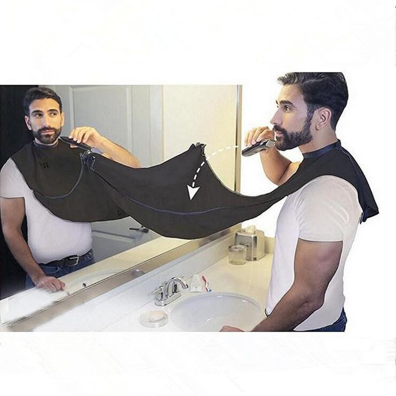 100 70cm Bathroom Beard Catcher Shave Apron Trimmer Hair Gown Sink