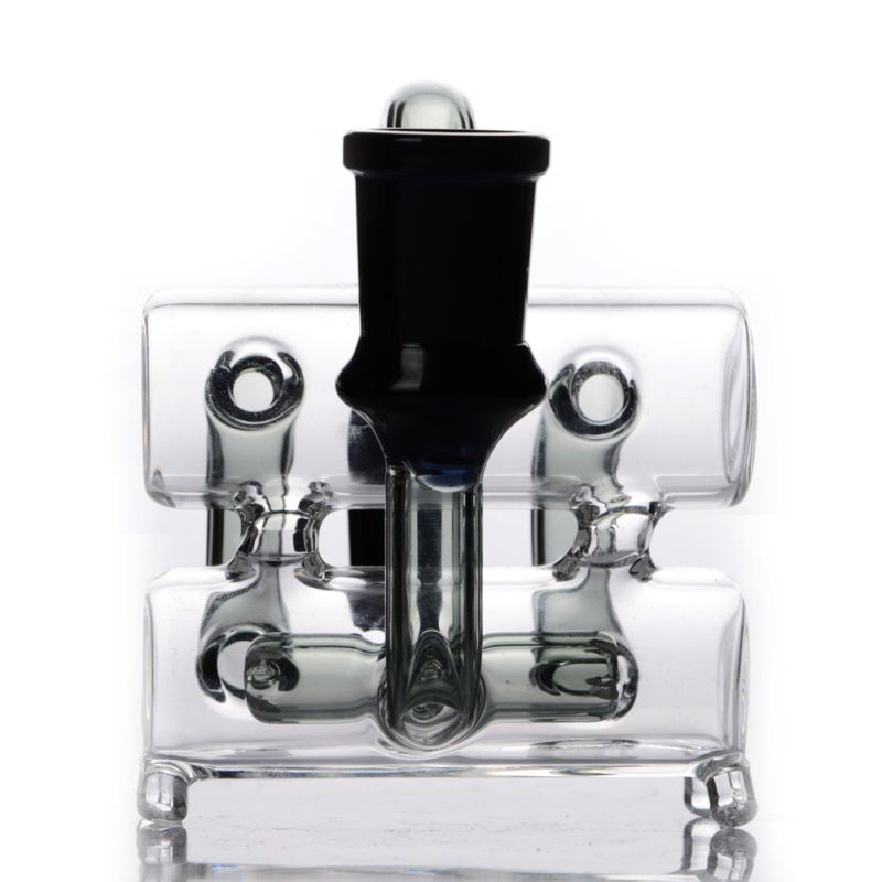 2021 Black Ash Holder Double Chamber Ashcatcher For Glass Bongs Glass