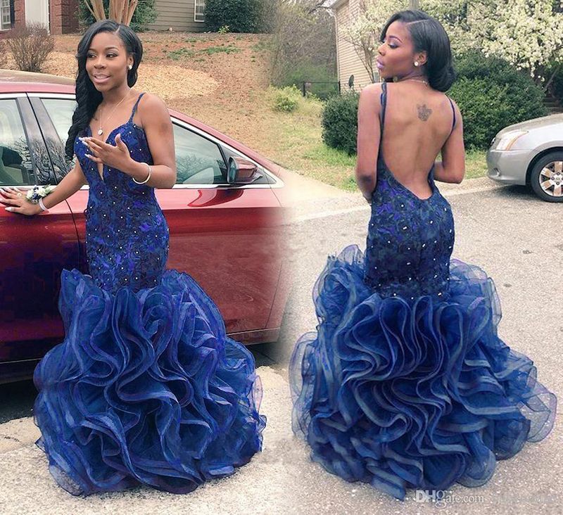 blue black gown