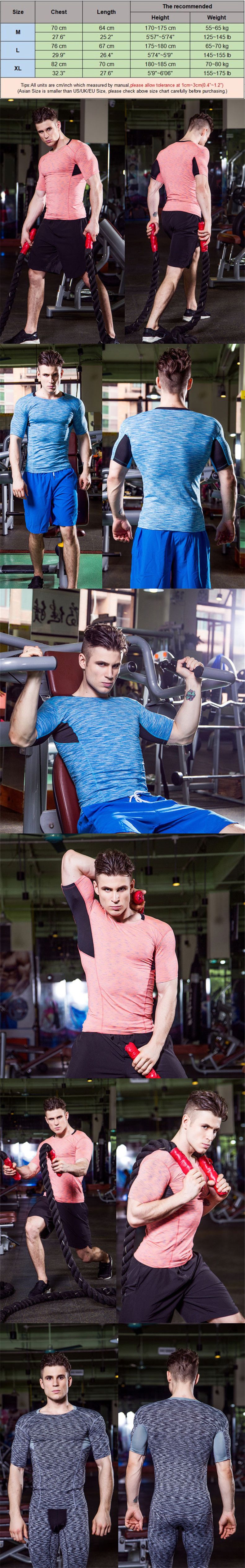 Compre Mens Fitness Sports Running Jerseys Bodybuilding Sportswear Fitness Tight Blouse Hombres Camiseta De Manga Corta Gym Men Shirts A 1777 Del