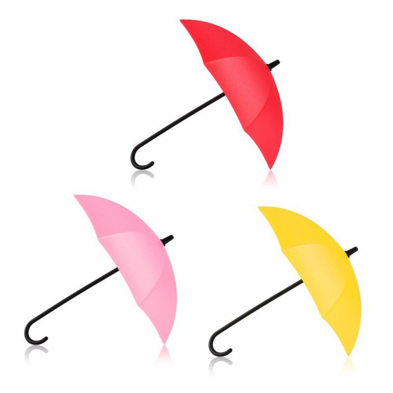2019 3 Unit Cute Umbrella Shape Self Adhesive Wall Door Hanger