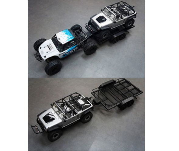 rc car with trailer