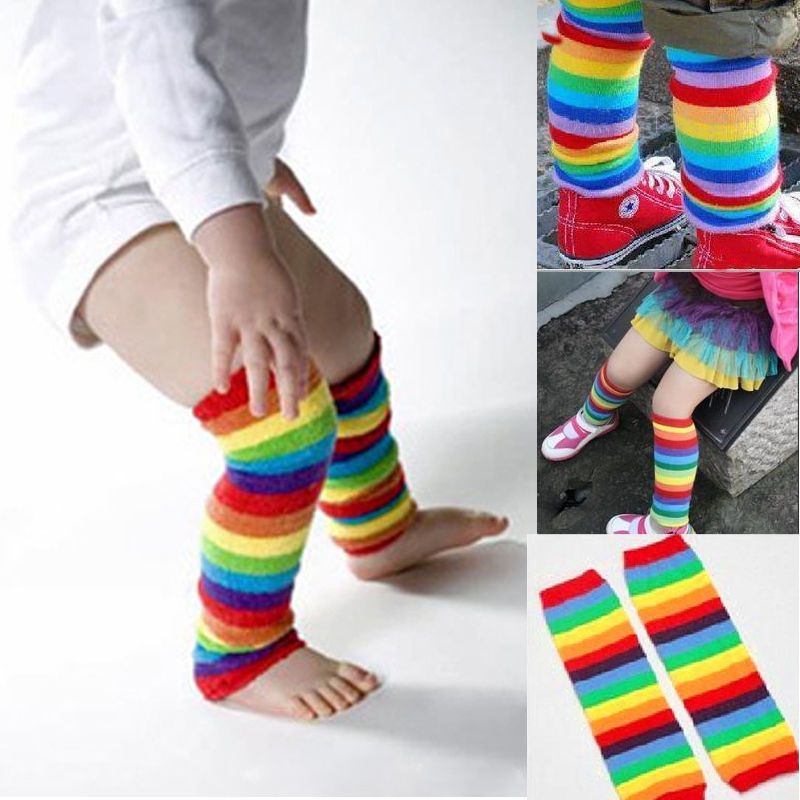 baby rainbow tights