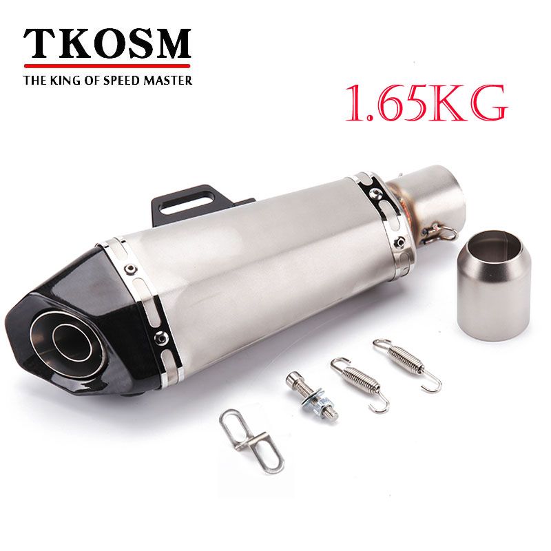 TKOSM Tuyau Déchappement De Moto Universel Silencieux Déchappement  Akrapovic Adapté Pour Kawasaki Z750 Z800 Pour Ninja 250 Du 48,5 €