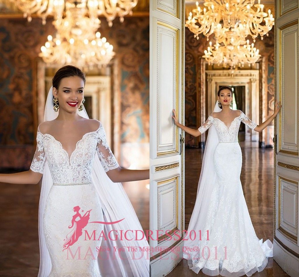 heavy lace wedding dress