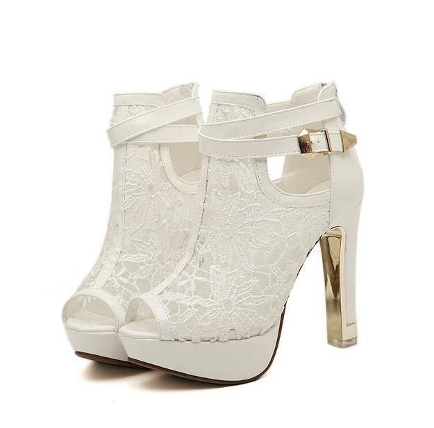 lace wedding boots