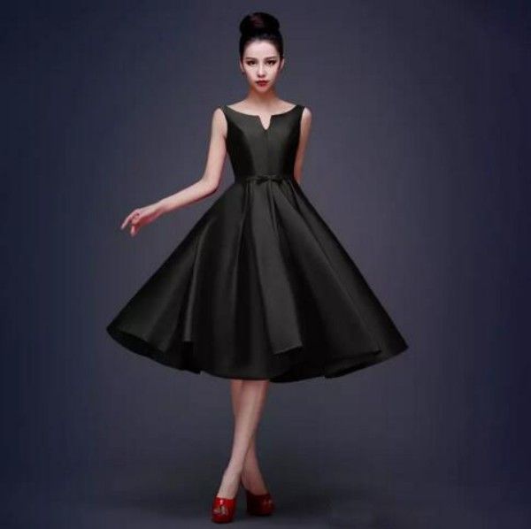 simple black cocktail dress