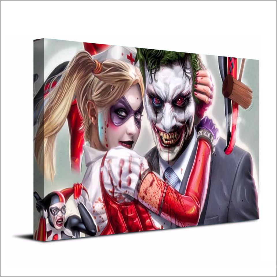 2019 Joker Harley Quinn Comics Wall Art Canvas Pictures For Living Room Bedroom Home Decor Printed Canvas Paintings From Jonemark2014 29 55