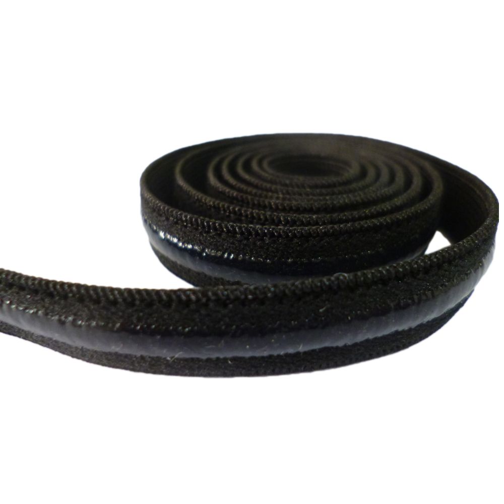 12mm Black Silicone Backed Gripper Elastic Crafting & Sewing bing