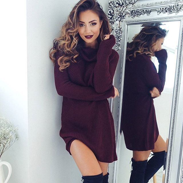 Cute sweater dresses for winter Clearance