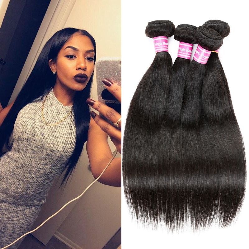 Cosy Remy Silky Straight Human Hair Weave Or Natural Looking Weave