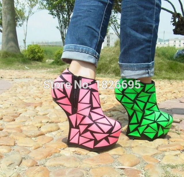 bright colored wedges