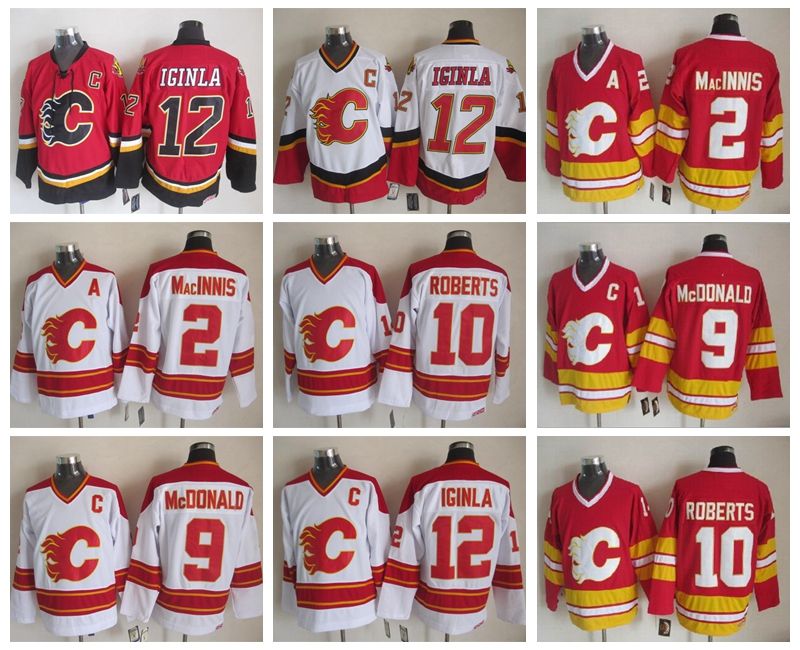 GARY ROBERTS Calgary Flames 1980's CCM Vintage Throwback Away NHL Hockey  Jersey - Custom Throwback Jerseys