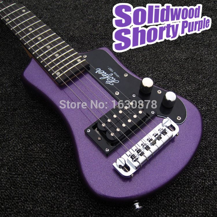 Easy Taking Custom Metallic Purple Left Handed Hofner Shorty Travel