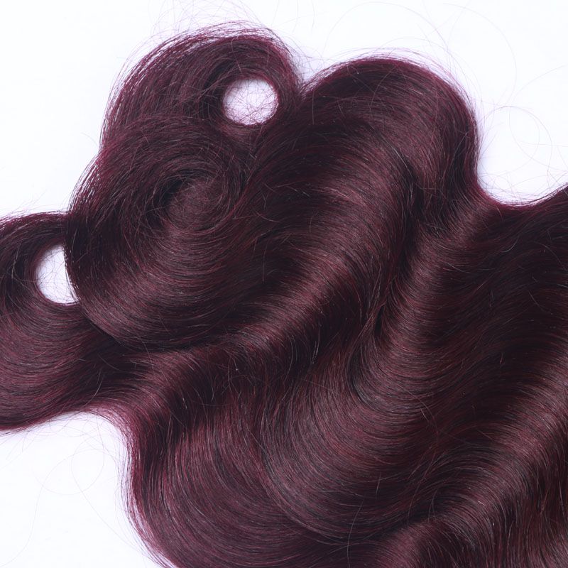 Dark Root Dip Dye Ombre 1b 99j Burgundy Two Tone Human Hair Weft Bundles Wine Red Ombre Hair Weaves Best Weave Best Human Hair Weaves From