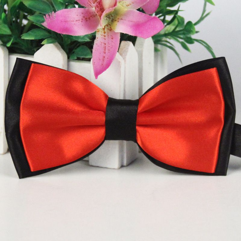 HOT Fashion Bow Ties Evening Dress Bright TWO Color Patchwork Bowties ...