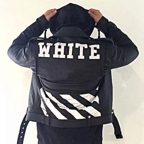 off white leather jacket mens