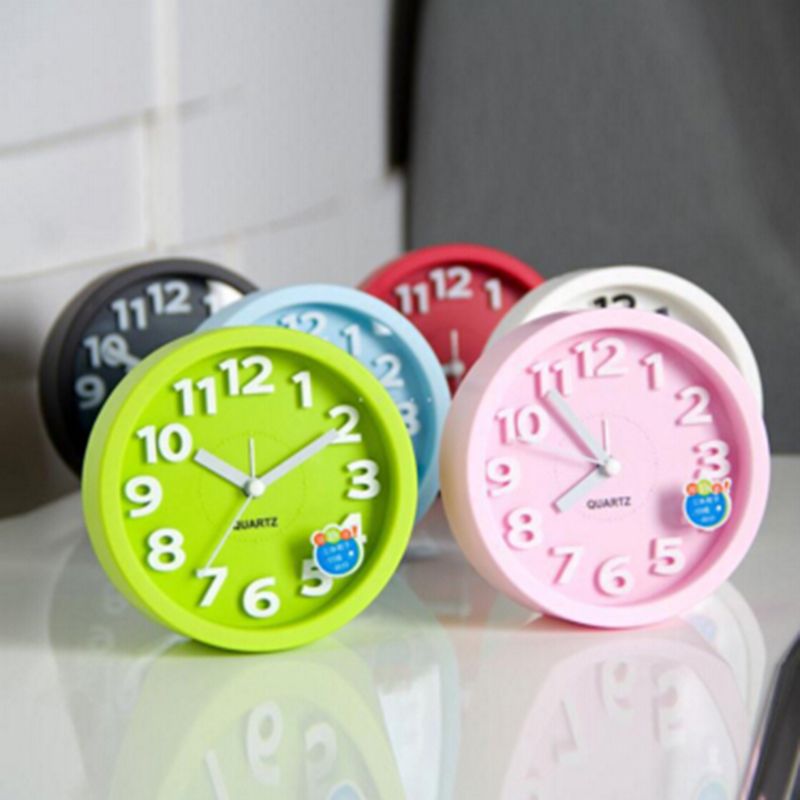 2020 Fashion Desk Clocks Lovely Modern Brief Candy Color Circle