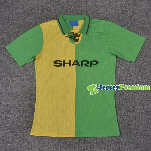 manchester united green and yellow jersey