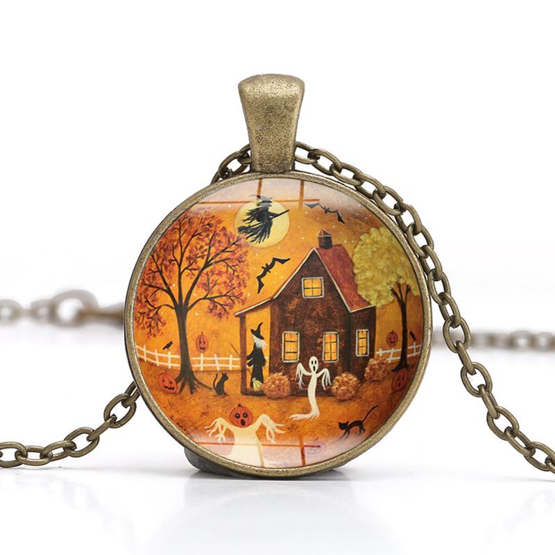 Vintage sur Cat Photo Cabochon Verre Bronze Chaîne Collier Pendentif Vintage sur Cat Photo Cabochon Verre Bronze Chaîne Collier Pendentif