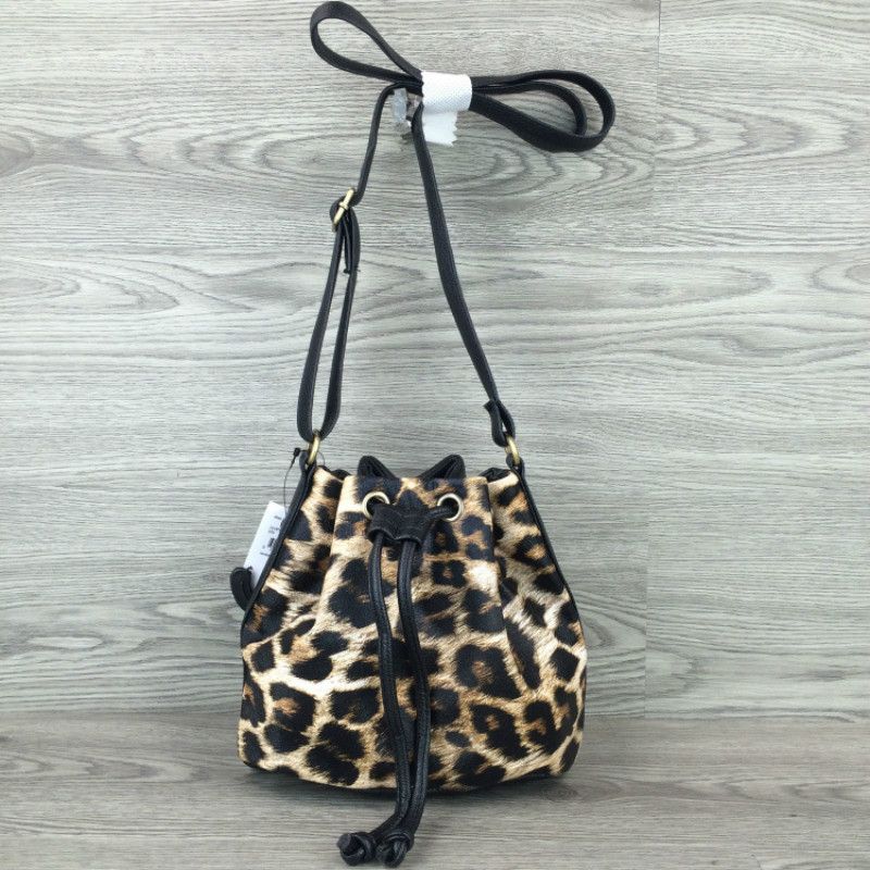 leopard bucket bag