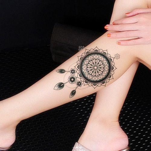 Indian Arabic Fake Black Temporary Tattoos Stickers For Arm Shoulder Tatoos Waterproof Men Women Big On Back Neck Temporary Tattoo Makeup Temporary Tattoo Marker From Zxr3030 23 93 Dhgate Com