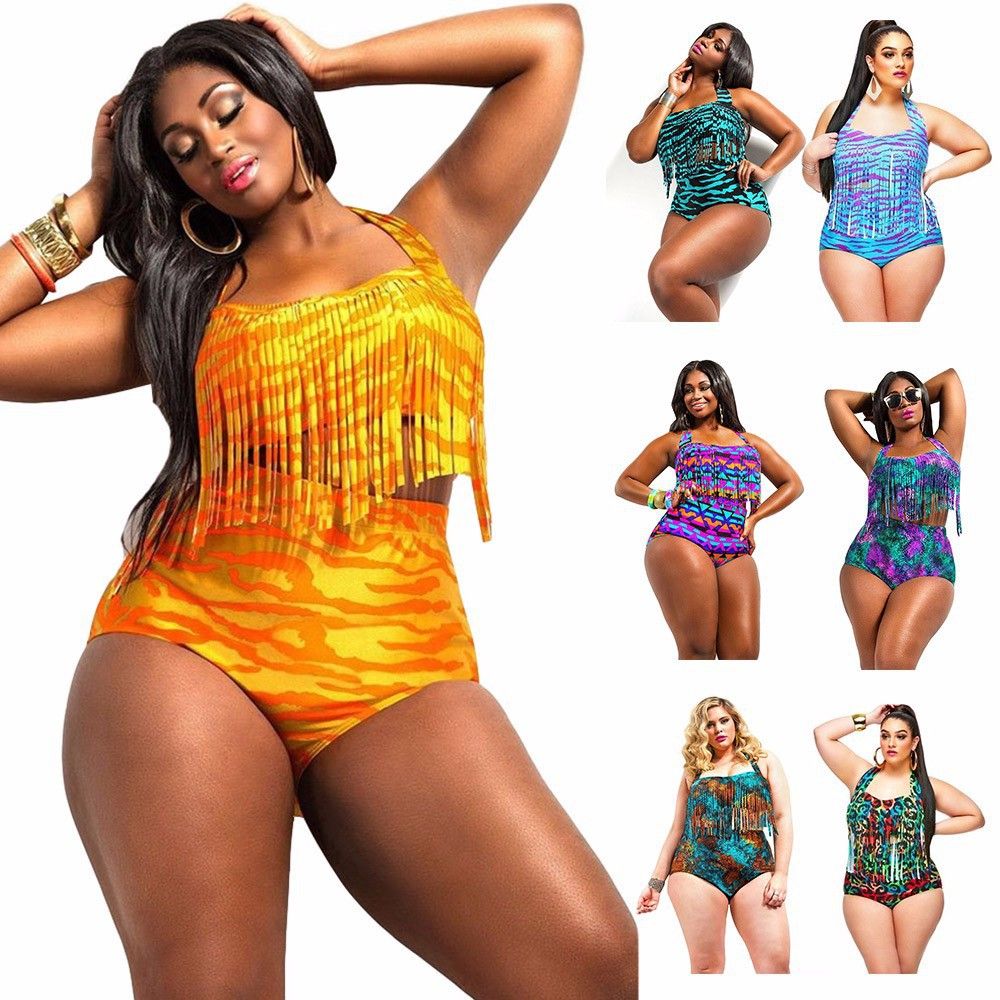 plus size orange bikini