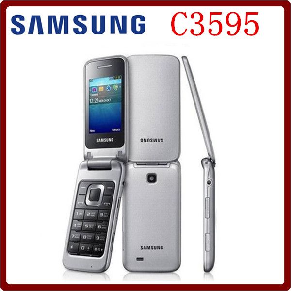 Original Samsung C3595 Unlocked 3g Wcdma Black Big Buttons Stylish Flip Mobile Phone Refurbished Phone Only English Langauge From Garden001 38 6 Dhgate Com