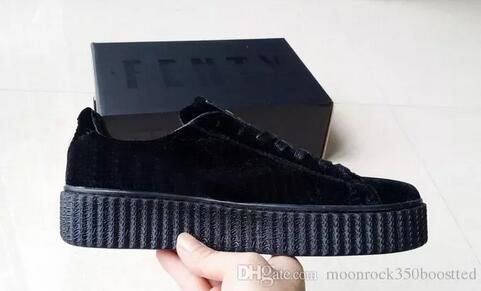 black velvet platform sneakers