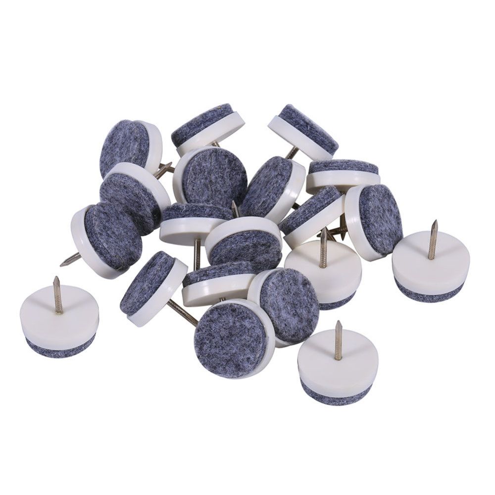 FELT PAD FLOOR GLIDES 25mm brown slide pads nail on chair table legs 100