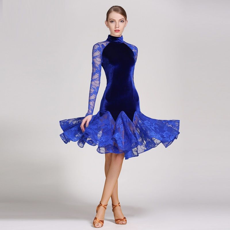 Grosshandel Spitze Latin Ballroom Dress Modern Dance Kostum Latin Dance Kleider Fur Frauen Tango Tanzen Dress Latino Frauen Salsa Fringe Rumba Von