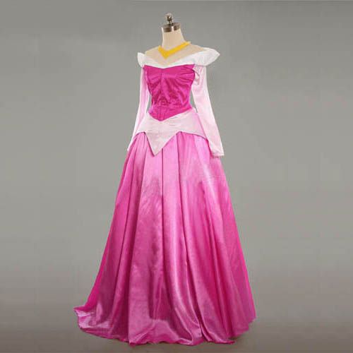 barato Mujeres cosplay del traje de princesa Aurora del vestido de la bella durmiente del adulto barato Mujeres cosplay del traje de princesa Aurora del vestido de la bella durmiente del adulto