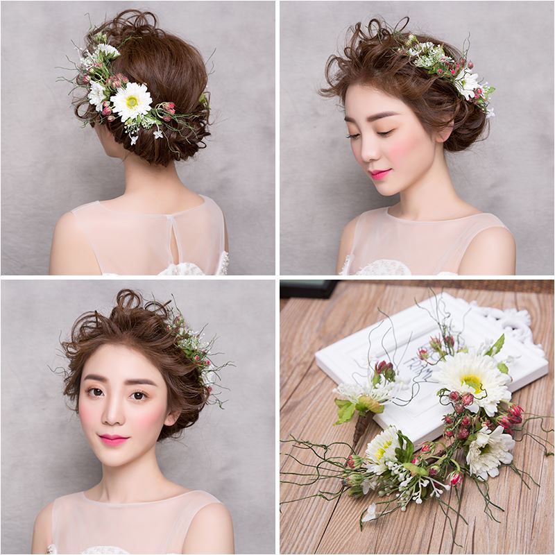 real looking flower hair clips