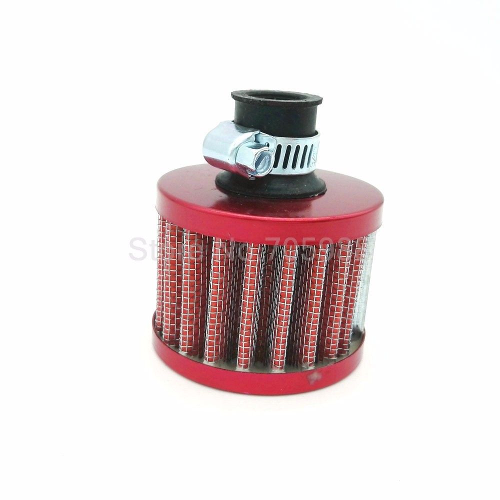 Red 1/'/' Connector Car Cold Air Intake Breather Filter Cleaner